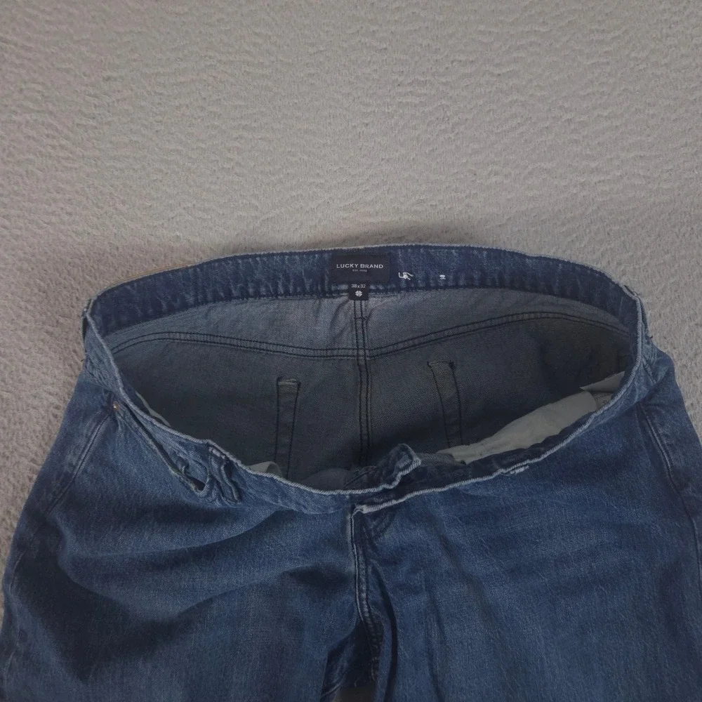 Lucky‎ Brand Jeans Mens 38x32 Blue 363 Vintage Straight Cotton Linen Denim Pants
